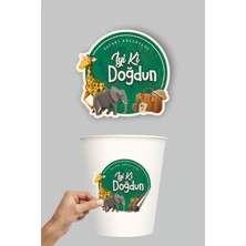 Neşeli Günlerim Safari Konsepti *sticker (Etiket) 20'li * Yapışkanlı Kağıt