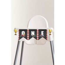 Neşeli Günlerim Yarış Arabası One Banner *kalın Kağıt