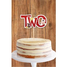 Neşeli Günlerim Çiftlik Konseptli Two Pasta Süsü *kalın Kağıt