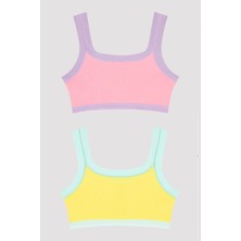 Renkli Kız Çocuk Basic 2li Spor Üst
