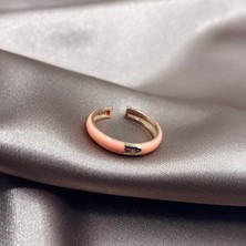 Jewel By Aila Zirkon Taşlı Su Yeşili Rose Kaplama Ayarlanabilir Gümüş Yüzük