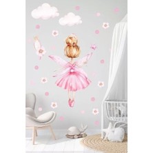 Neşeli Günlerim Balerin Kız Duvar Sticker 70X100 cm