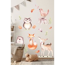 Neşeli Günlerim Orman Hayvanları Duvar Sticker 70X100 cm