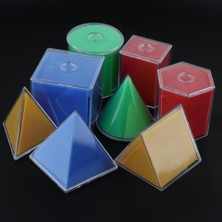8pcs Renkli Geometrik Katılar Çocukları Matematik Öğrenme Oyuncak ve Malzemeleri Şekillendirir (Yurt Dışından)