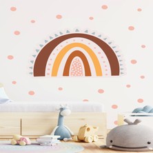 Neşeli Günlerim Boho Gökkuşağı ve 200 Puantiye Duvar Sticker 100X100CM