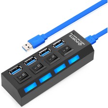 USB 3.0 4 port Hub 5Gbps çoklu USB 3.0 Splitter adaptör güç girişli