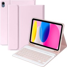 MobaxAksesuar Apple iPad 11.Nesil A16 11inç/10.Nesil 10.9inç Kılıf Kablosuz Klavyeli Kılıf Mobax Türkçe Klavye