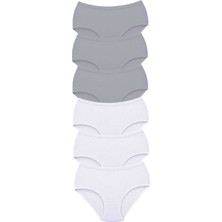 Royaleks 6 Adet Tutku Kadın Yüksek Bel Bato Kalın Lastik Külot S10