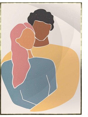 SHOP365 Aşk Sevgi Temalı Modern Pastel Renkler Modern Poster P-001091