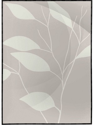 SHOP365 Yapraklar ve Şekiller Karışık Renkler Modern Poster P-001045