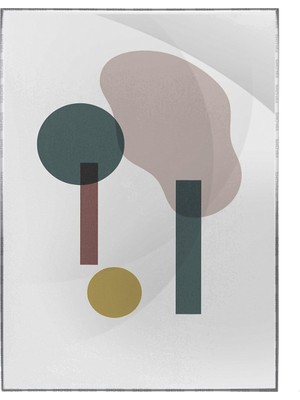 SHOP365 Yapraklar ve Şekiller Modern Poster P-001071