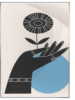 SHOP365 El ve Doğa Illüstrasyon Tasarım Modern Sanat Tuval Poster P-000780
