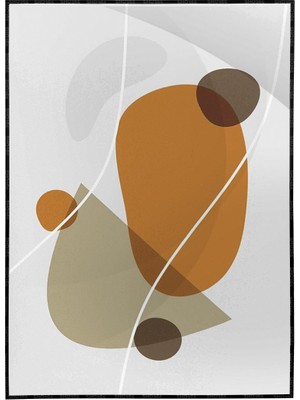 SHOP365 Yapraklar ve Şekiller Modern Poster P-001080