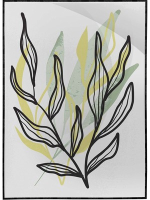 SHOP365 Yapraklar ve Şekiller Modern Poster P-001282