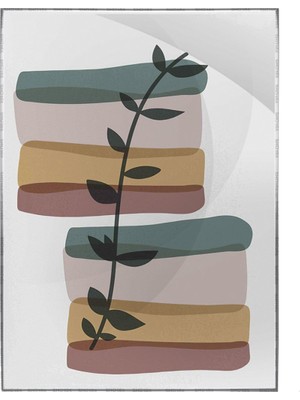 SHOP365 Yapraklar ve Şekiller Modern Poster P-001067