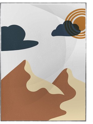 SHOP365 Ay Güneş ve Toprak Renkleri Modern Poster P-001391