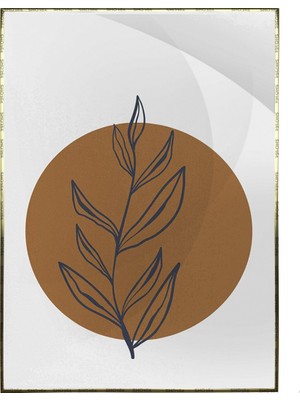 SHOP365 Bitki Yapraklar ve Şekiller Modern Poster P-001366