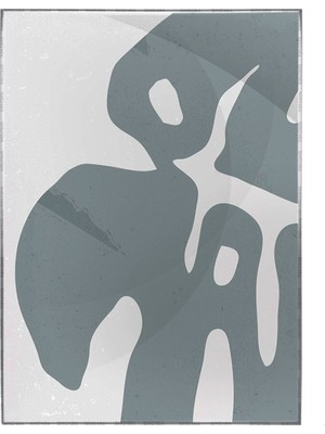 SHOP365 Yapraklar ve Şekiller Karışık Renkler Modern Poster P-000868