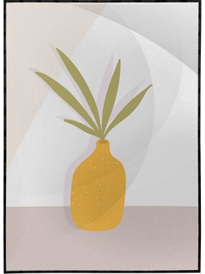 SHOP365 Yapraklar ve Şekiller Karışık Renkler Modern Poster P-000958