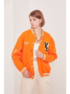 Antaress Bomber Kolej Ceket-Oranj
