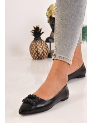 ModaOnn  Kadın Babet Rahat Ortopedik Taban Sivri Burun Babet