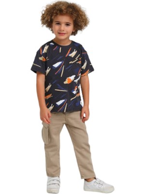 Jacklions Mojo Erkek Bebek 1-5 Yaş Kargo Cepli Likralı Pantolon 2304 Vizon