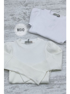 Mojo Bebek Mojo Kız Çocuk Basic Kaşkorse Body 3480 Beyaz