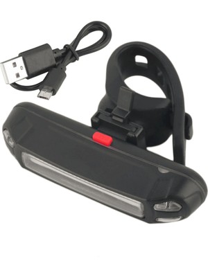 Oem Mavi-Kırmızı Çakarlı, USB Şarjlı Bisiklet Stop Lambası
