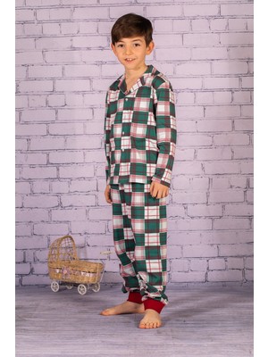 Zeyland Erkek Çocuk Ekose Desen Pijama Takımı