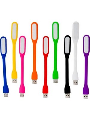 Gaman Çok Renkli(9 Renk) Esnek Taşınabilir USB Kitap Okuma Aydınlatma Ledi Gece Lambası Leptop-Notebook Uyumlu