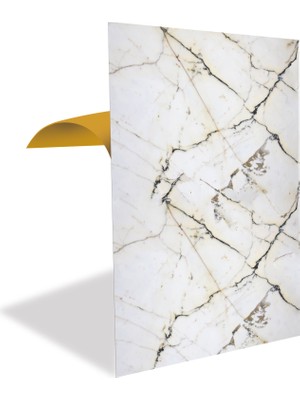 Tink Kendinden Yapışkanlı Sarı Çizgili Desenli Pvc Panel 41X62 cm (4 Adet) 1 M²