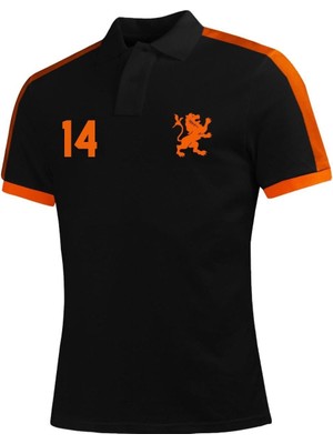 Offside Clothes Oranje - Hollanda Retro Polo Tişört