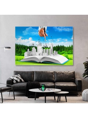 SML Tablo Şehir Planlaması Inşaat Mühendisliği Mimarlık Ofisi Kanvas Tablo