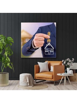 SML Tablo Emlakçı Anahtar Teslimi Emlak Ofisi Real Estate Kanvas Tablo