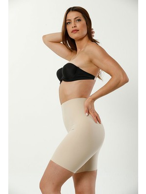 Secret Moda Lazer Kesim Dikişsiz Yüksek Bel Paçalı Hayalet Kadın Korse10