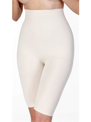 Secret Moda Yüksek Bel Uzun Toparlayıcı Paçalı Kadın Korse Ten10