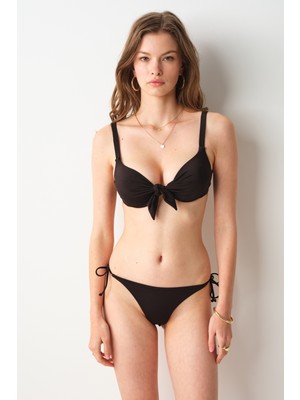 No Gossip Maya Dolgulu Bikini Tek Üst Siyah 239101