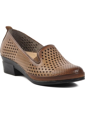 Ayakmod 82 Krem Hakiki Deri Kadın Günlük Ayakkabı