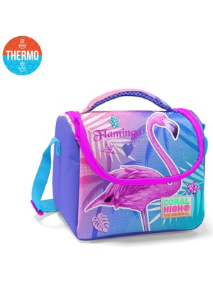 Coral High Kids Lavanta Pembe Flamingo Desenli Thermo Beslenme Çantası 11705 5 Litre Polyester Kapasiteli