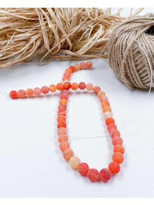 Mucize Taş Akrep Akik Küre Kesim 8 mm Doğal Taş Dizi