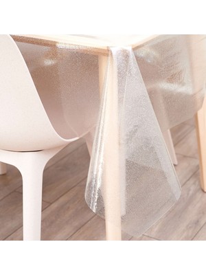 Willuxe Masa Örtüsü Şeffaf Simli Silinebilir Masa Örtüsü Pvc