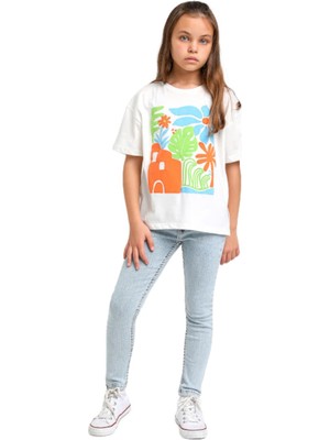 Escabel Mojo Unisex Slim Fit Dar Paça Kot Pantolon 2299 Kot Mavi