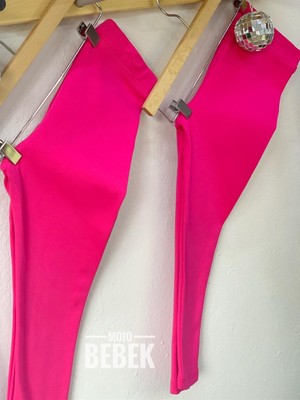 Lovetti Kız Çocuk 5-8 Yaş Şardonlu Tayt Fuşya