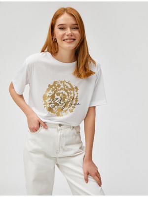 Koton Parlak Baskılı Tişört Relax Fit