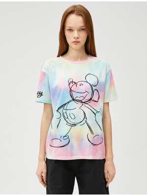 Koton Mickey Mouse Tişört Lisanslı Bisiklet Yaka Kısa Kollu