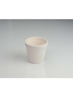 Refsan Minyatür Mini Saksı Boyanabilir Obje Seramik Bisküvi 8 cm (Ham Ürün)