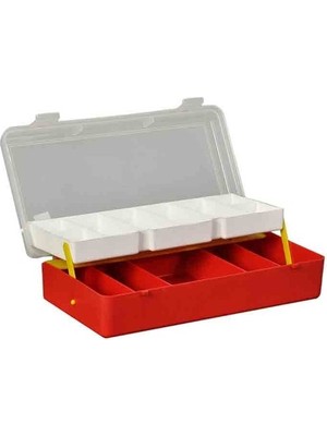 Powerex Şeffaf Kapaklı Raflı Balıkçı Malzeme Organizer