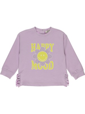 Panço Kız Bebek Baskılı Sweatshirt