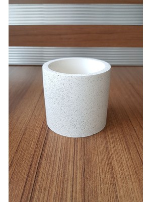 Adresiburasi Taş (Stone) Efektli Beton Silindir Saksı