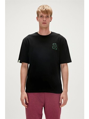 Bad Bear Badbear Re-Black Erkek Yuvarlak Yaka Tişört-Siyah 23.0 07.003 L - Siyah